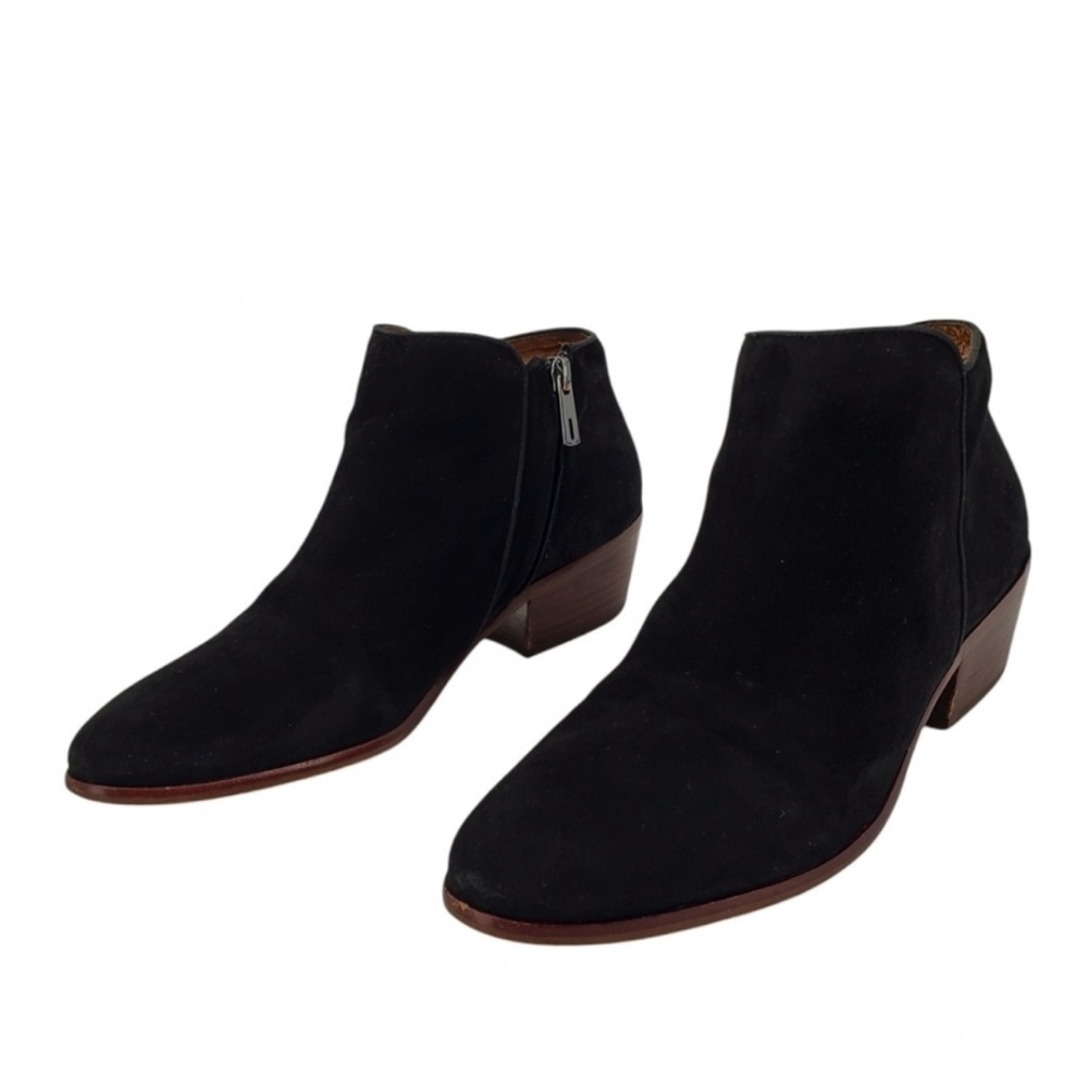 Sam Edelman Petty Black Suede Ankle Boots • Western Boho Fall Capsule • Size 8.5
